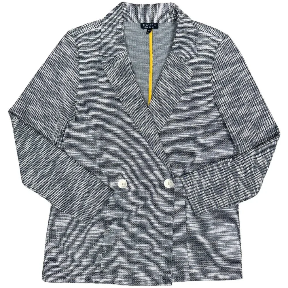 Women's‎ TOPSHOP Tweed Double-Breasted Unlined Blazer | Size 8